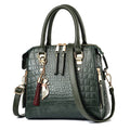 BOLSO DE PIEL DE MUJER CON DISEÑO DE COCODRILO